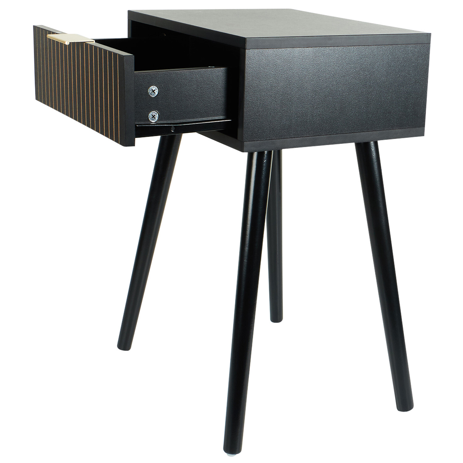Maddison Bedside Table - Black Image 3