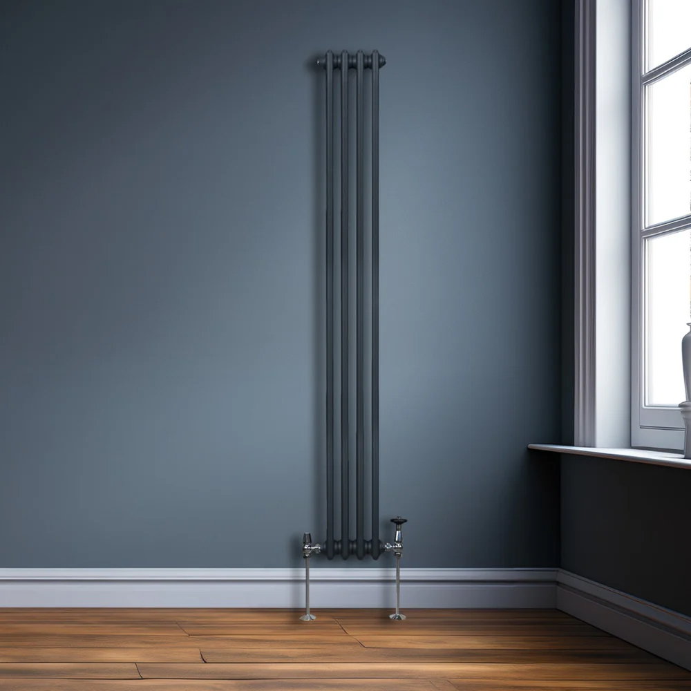 Monster Shop 2639 BTU Anthracite Grey Traditional 3 Column Radiator 1800 x 202mm Image 2