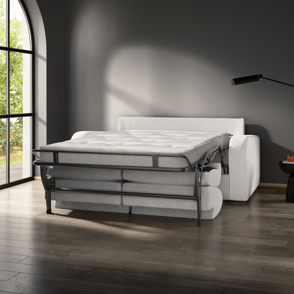 Jay-Be Deco 2 Seater Cosy Chenille Aqua Sofa Bed with e-Sprung Mattress Image 4
