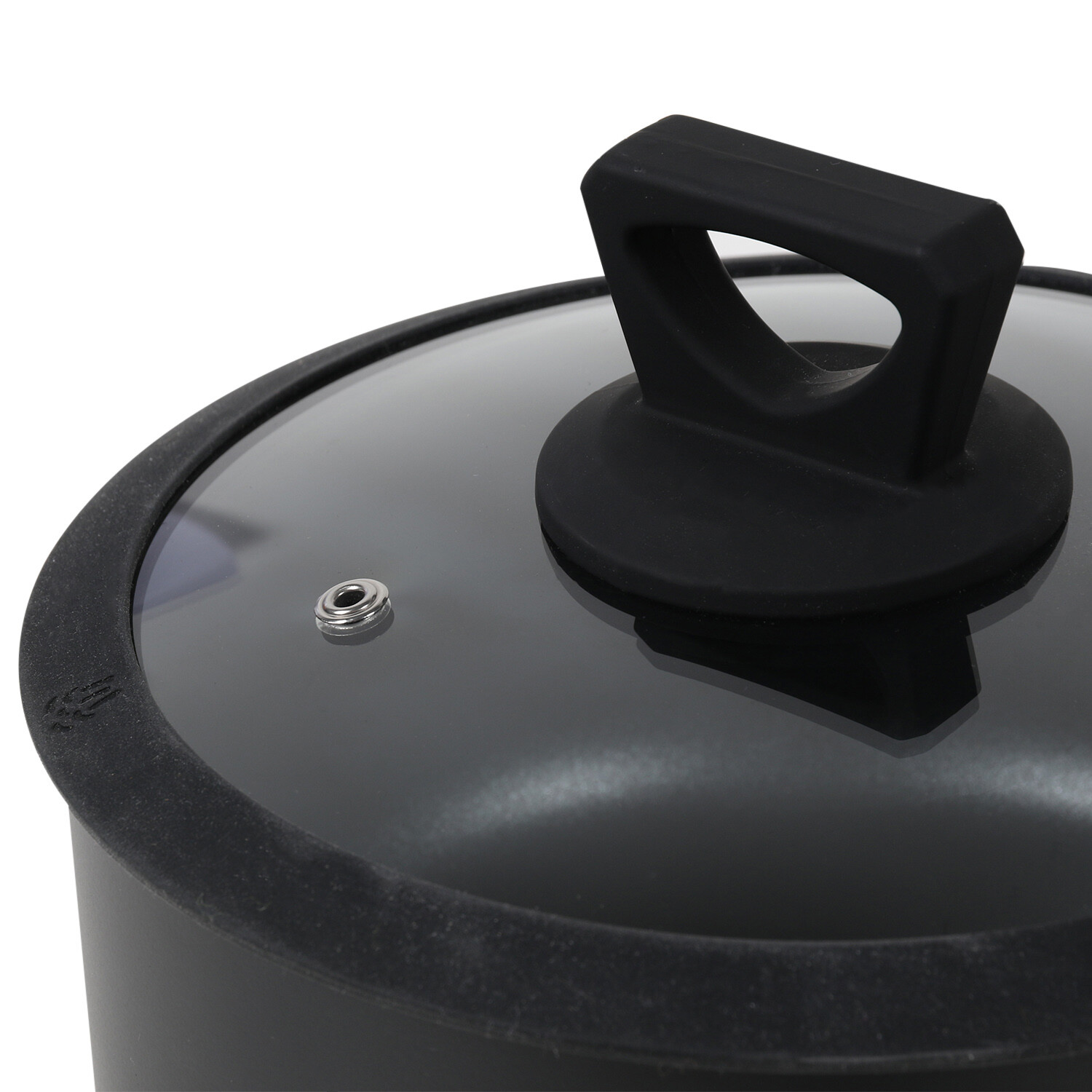 Soft Touch Non Stick Saucepan Set - Black / 18cm Saucepan Image 15