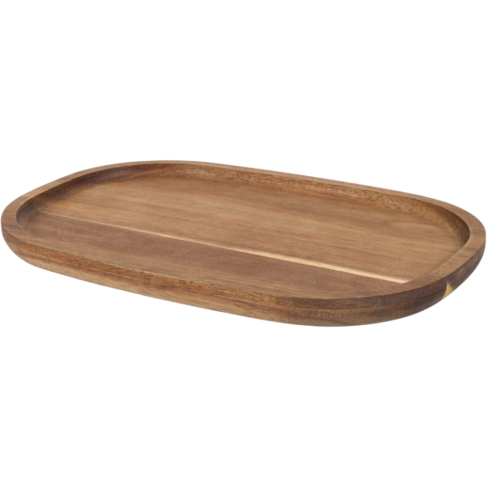 Acacia Wood Serving Platter Natural Oval Image 4