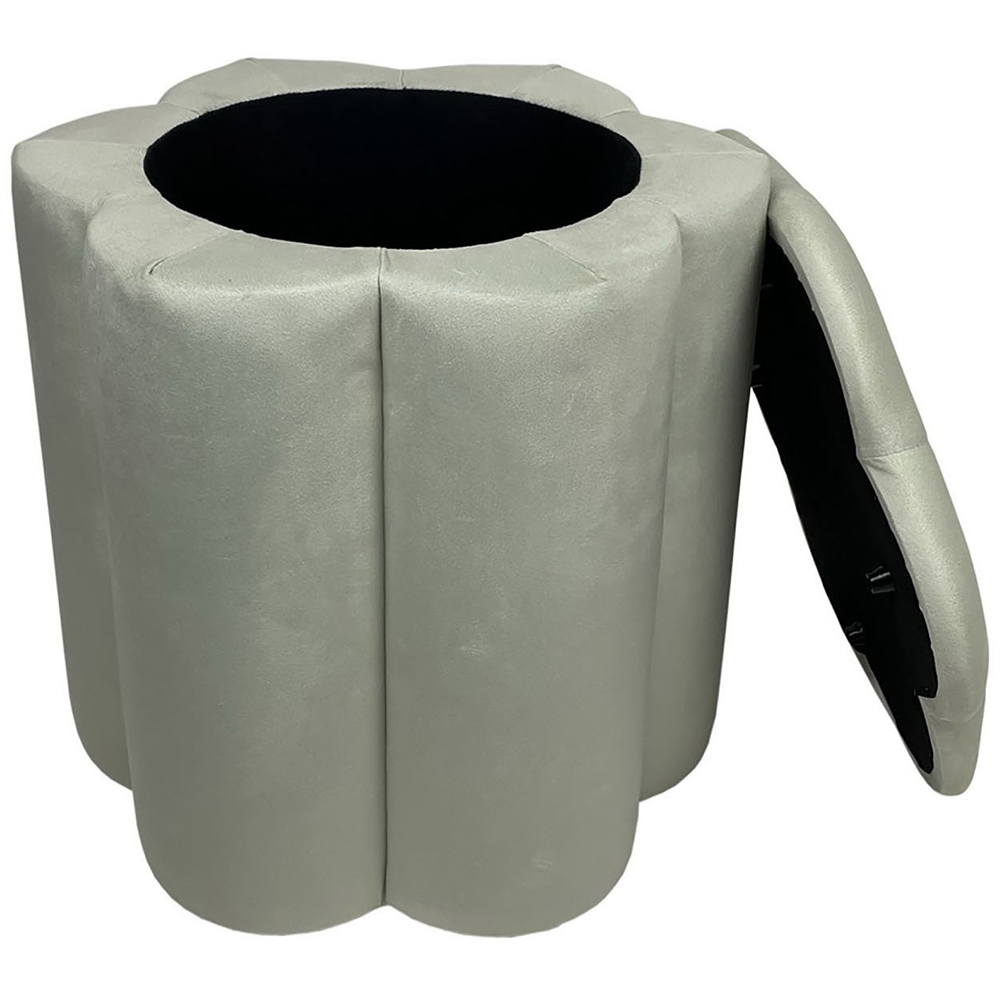 Flower Footstool - Grey Image 3