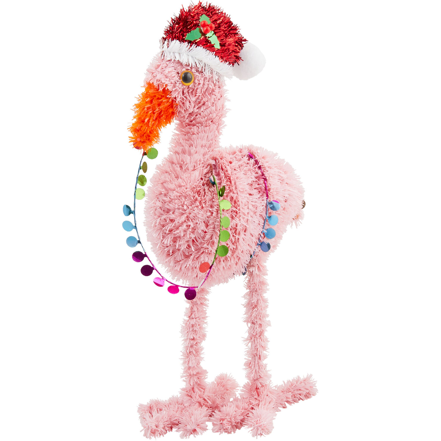 Christmas Tinsel Flamingo - Pink Image 2