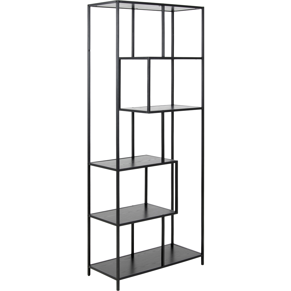 Furniture To Go Seaford Black 5 Shelf Tall Bookcase Image 3