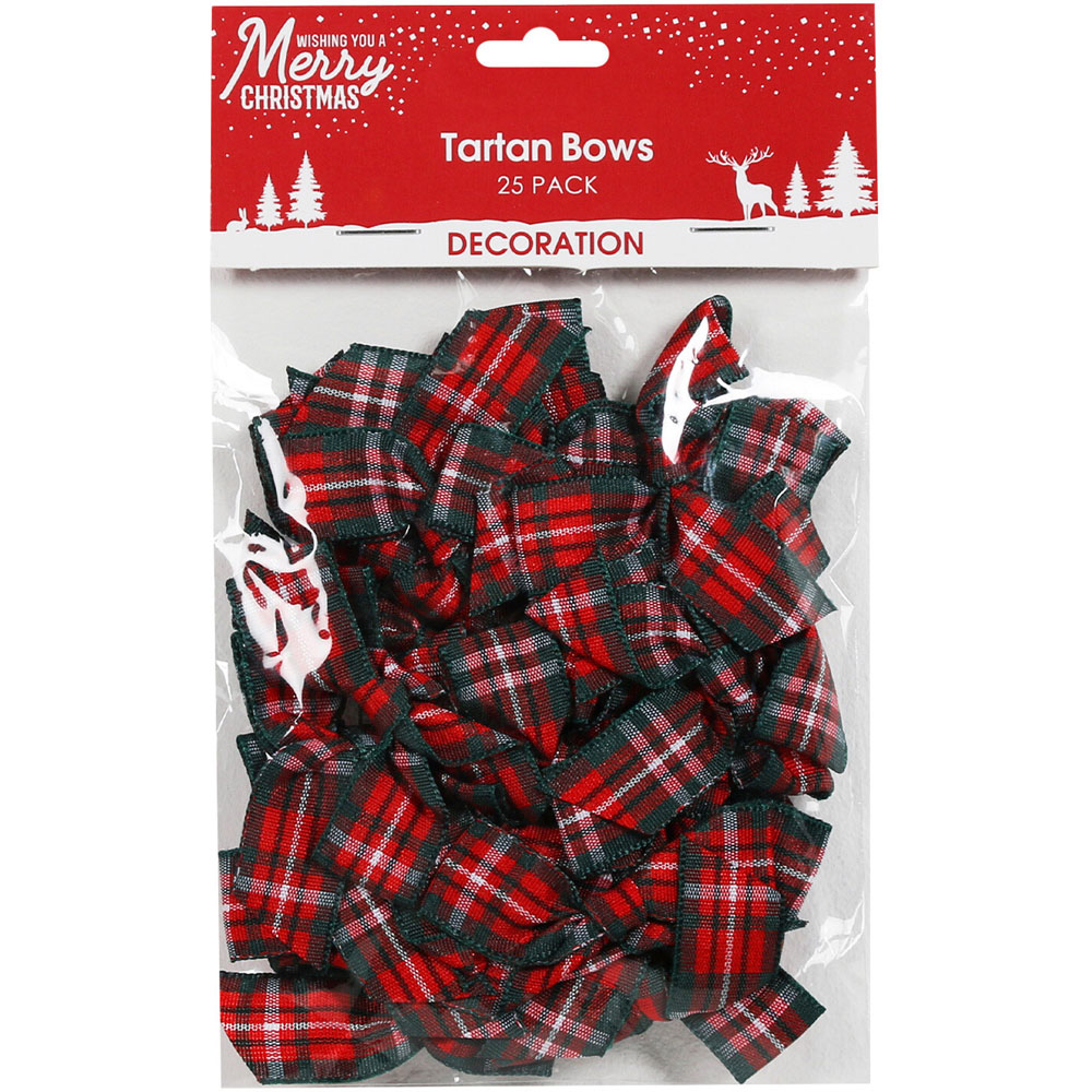Pack of 25 Tartan Bows Image