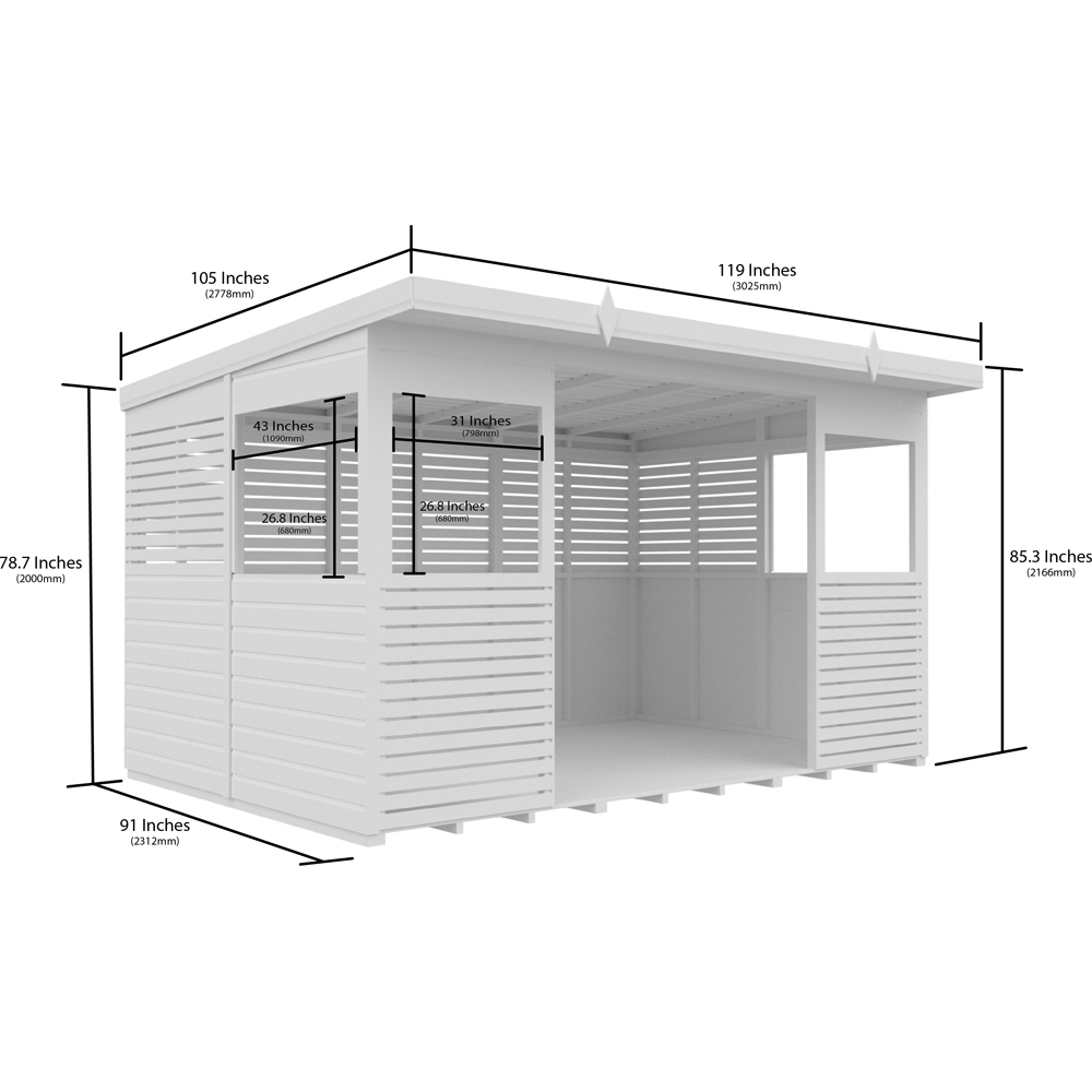 DIY Sheds 12 x 8ft Pressure Treated Tongue and Groove Timber Outdoor Kitchen Shelter Image 9