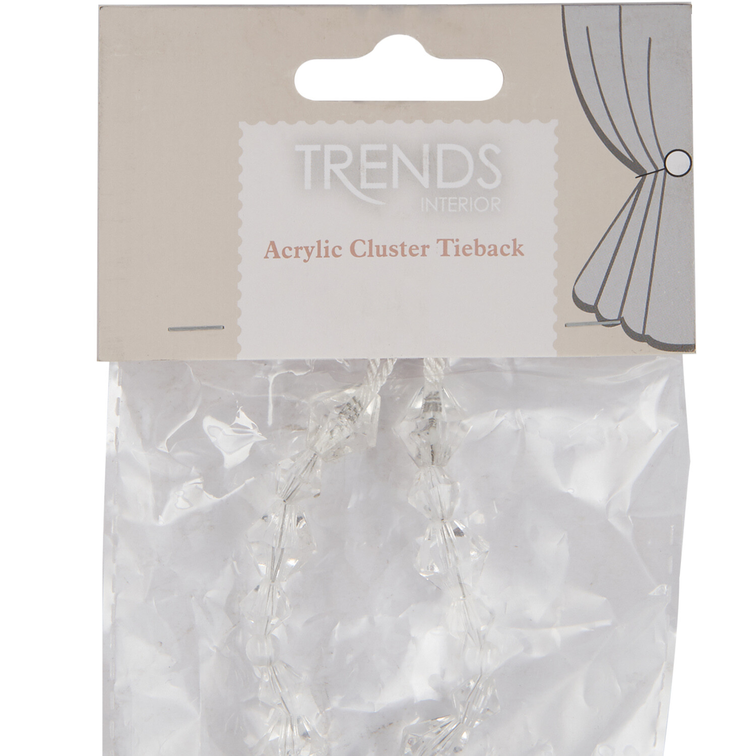 Acrylic Cluster Tieback - White Image 4