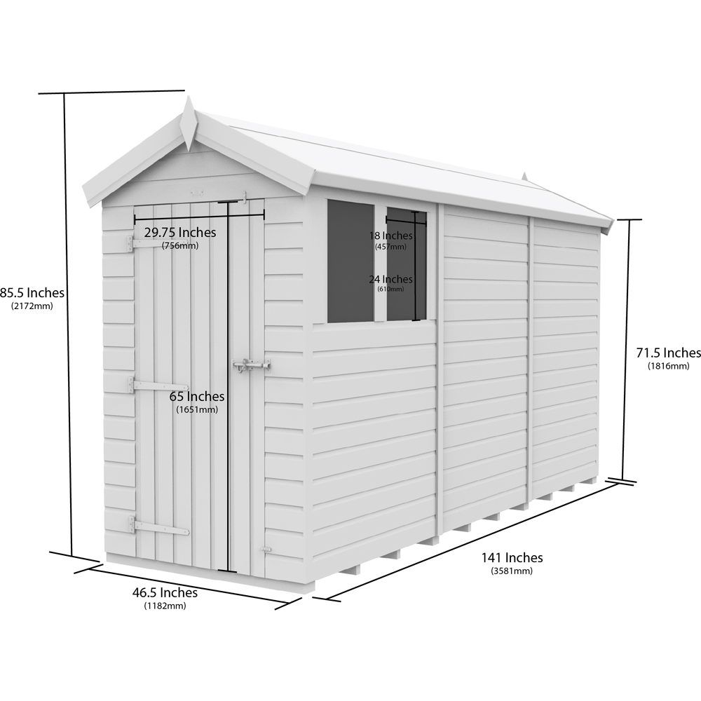 DIY Sheds 4 x 12ft Tongue and Groove Timber Apex Garden Shed Image 9