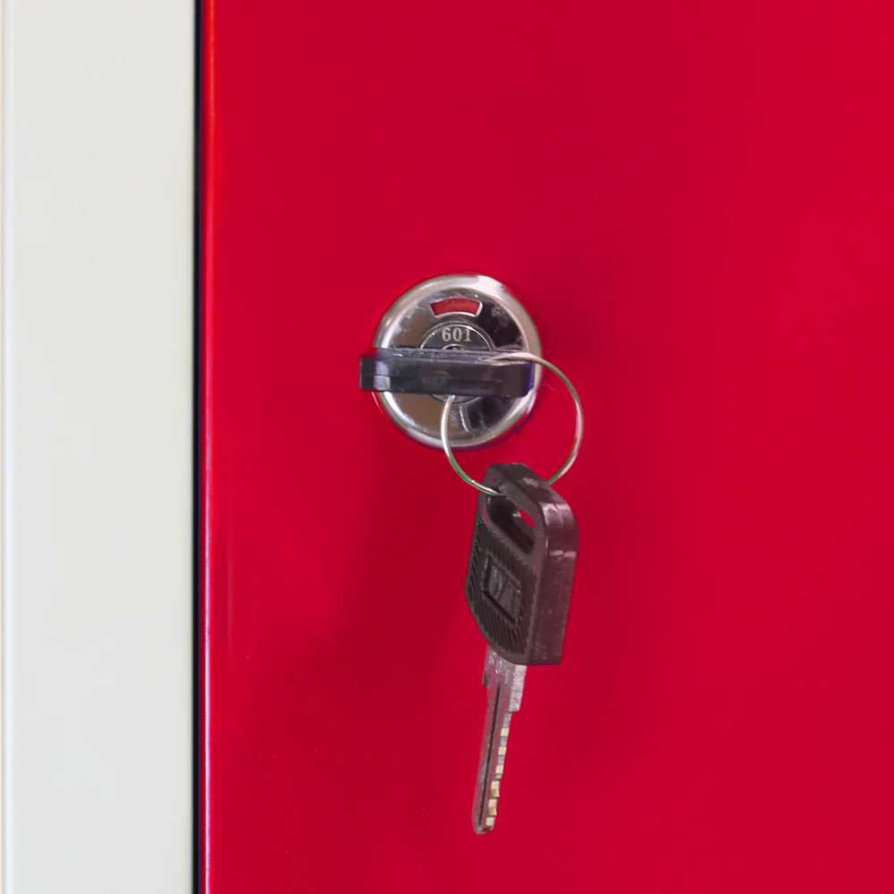 MonsterShop 2 Door Red Metal Storage Locker Image 5