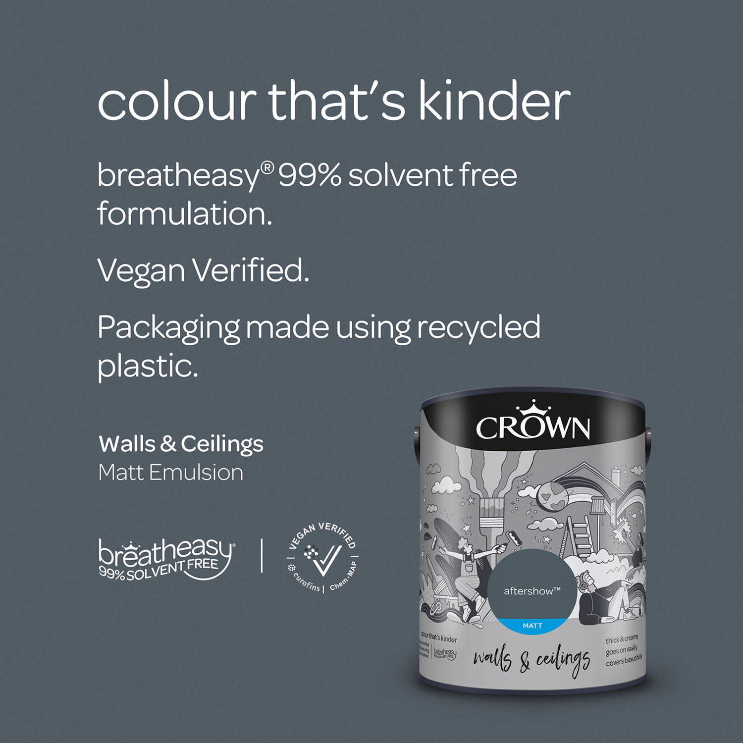 Crown Matt Emulsion Paint 5L - Aftershow Image 5