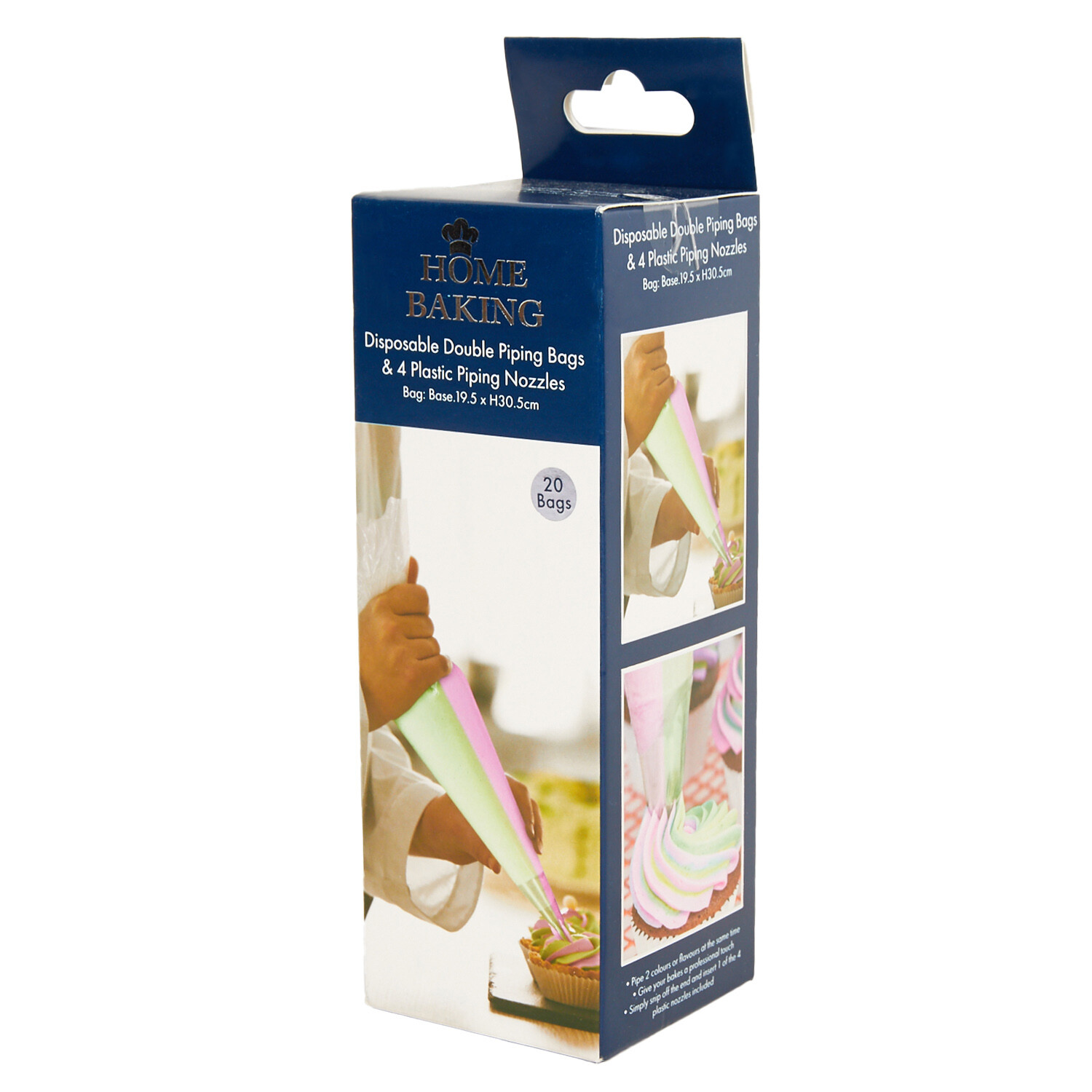 Pack of 20 Disposable Double Icing Bags - White Image 2