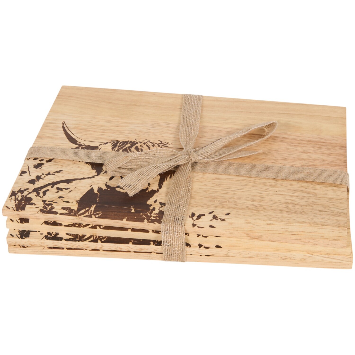 Pack of 4 The Highland Cow Placemats Natural Image 3