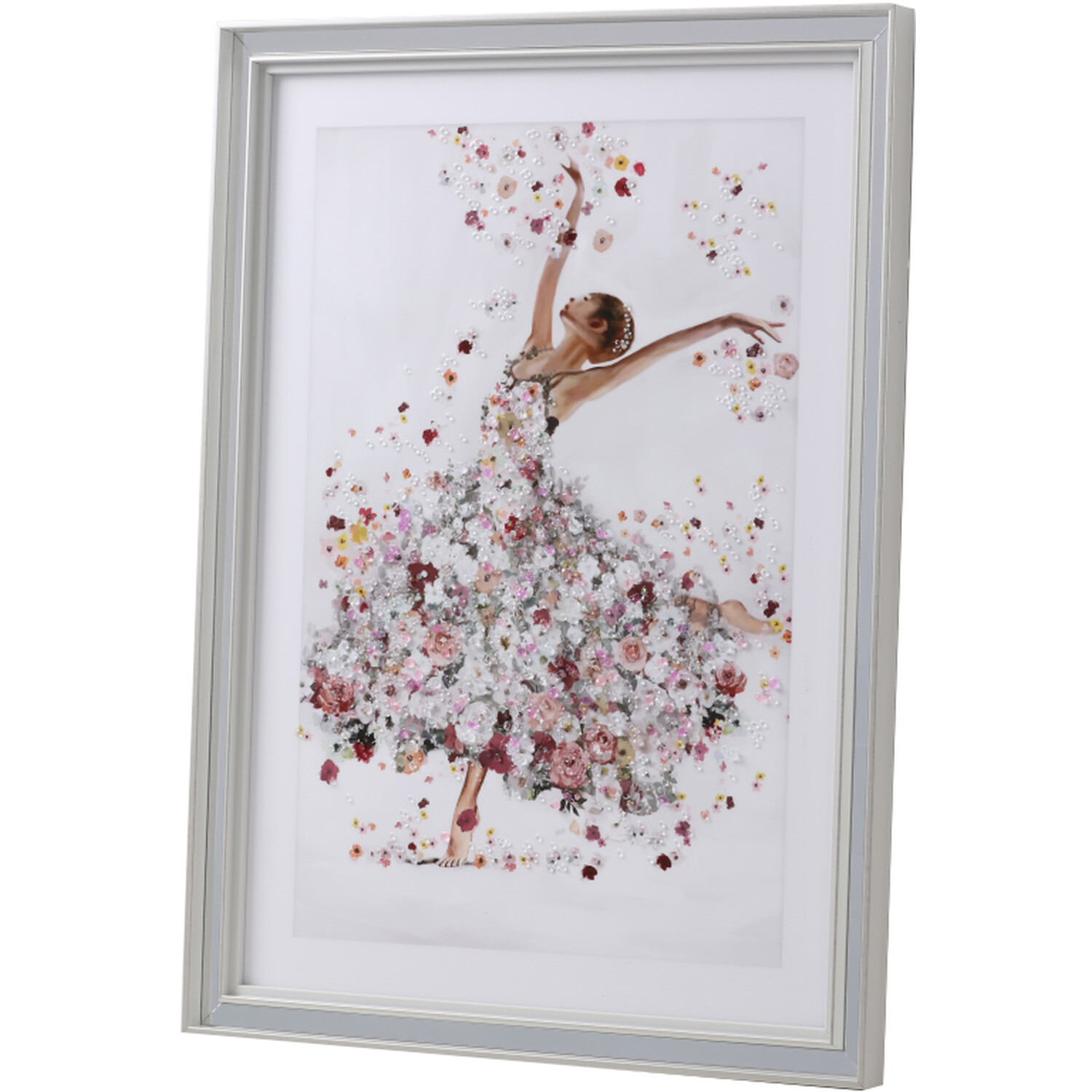 Floral Ballerina Embellished Art - Pink Image 2