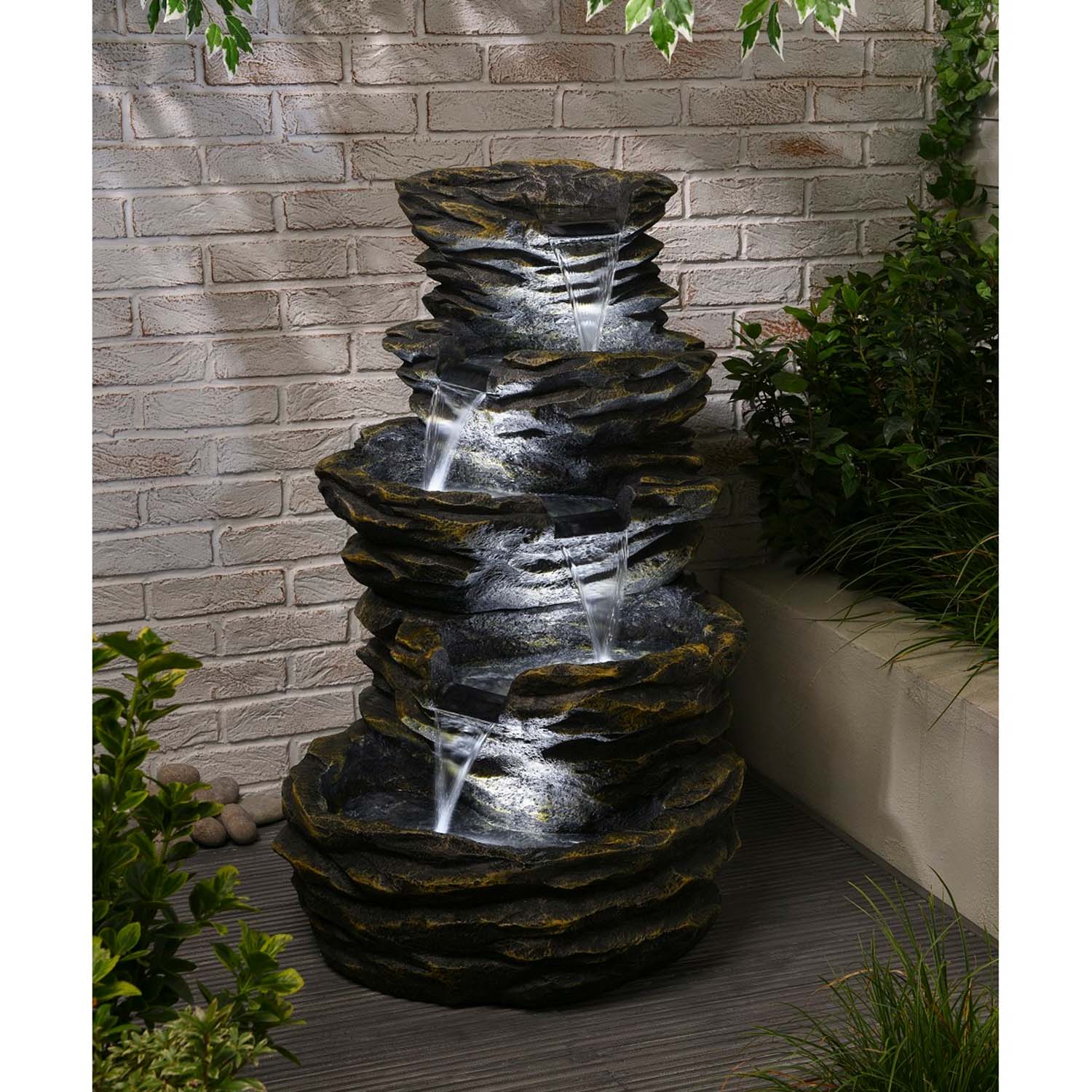 My Garden Tranquil 4 Drop Rock Fall Garden Water Fountain Image 5