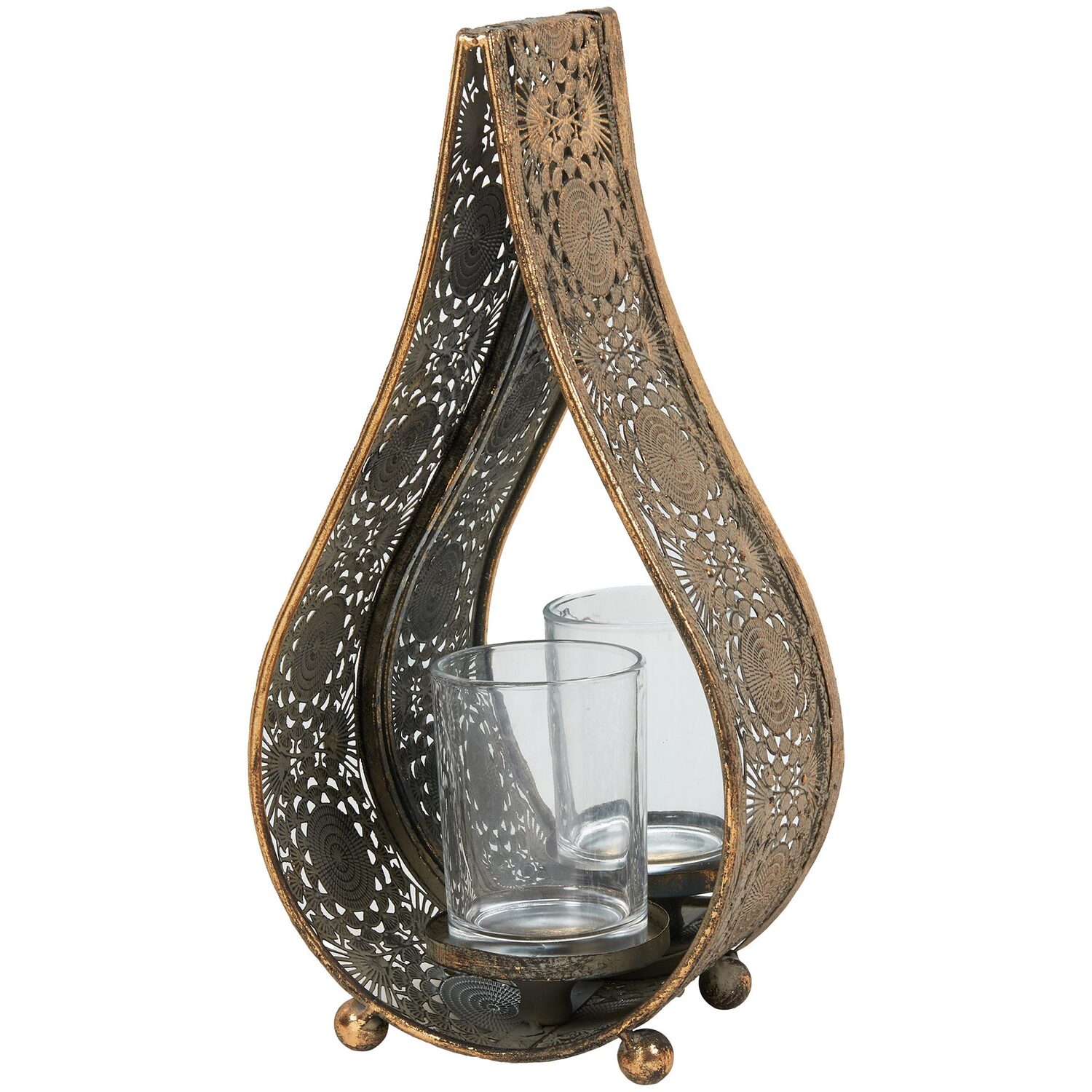 Teardrop Candle Lantern - Gold Image 2