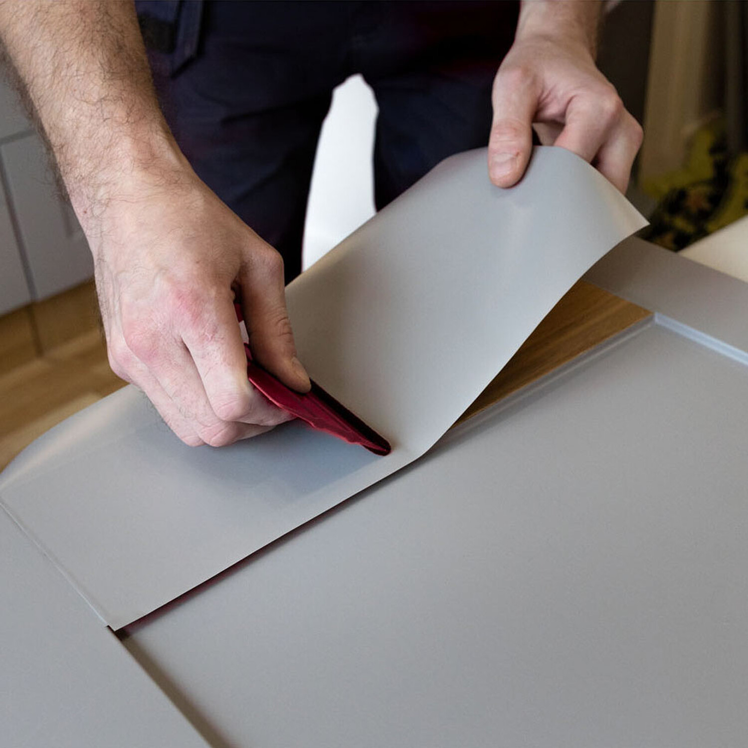 d-c-fix Matt Effect Self Adhesive Vinyl Film - Grey Image 2