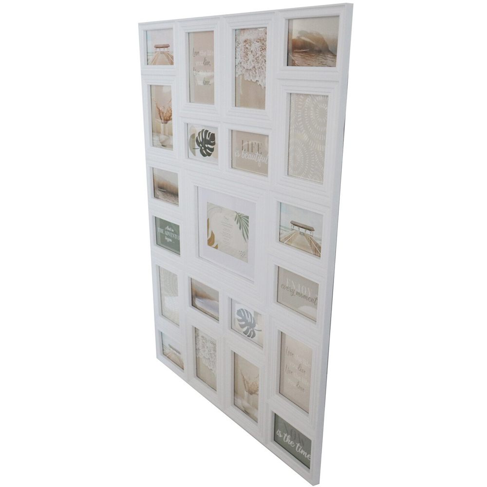 Cannes Ridged 21 Aperture Frame - White Image 2