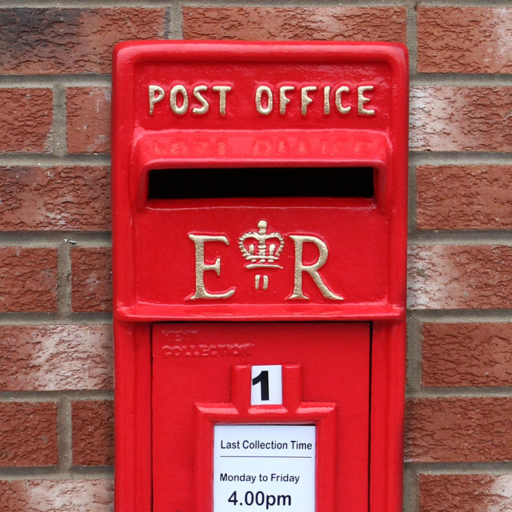 Red Post Box Lock MonsterShop Red Lockable Post Box with Stand and Removable Royal Mail ...