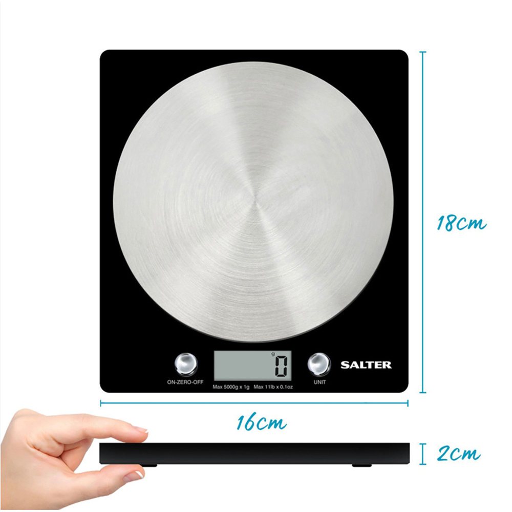 Salter Block Kitchen Scale - Black Image 5