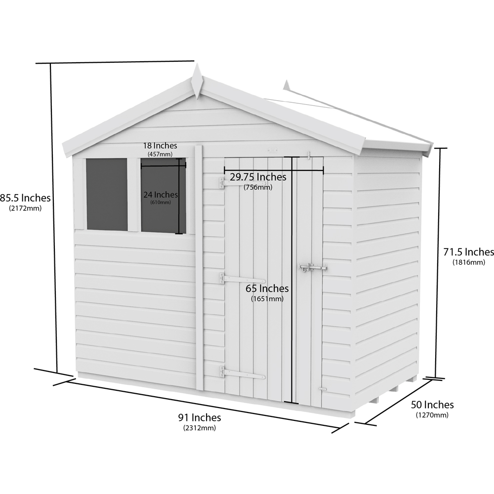 DIY Sheds 8 x 4ft Tongue and Groove Timber Apex Security Shed Image 9