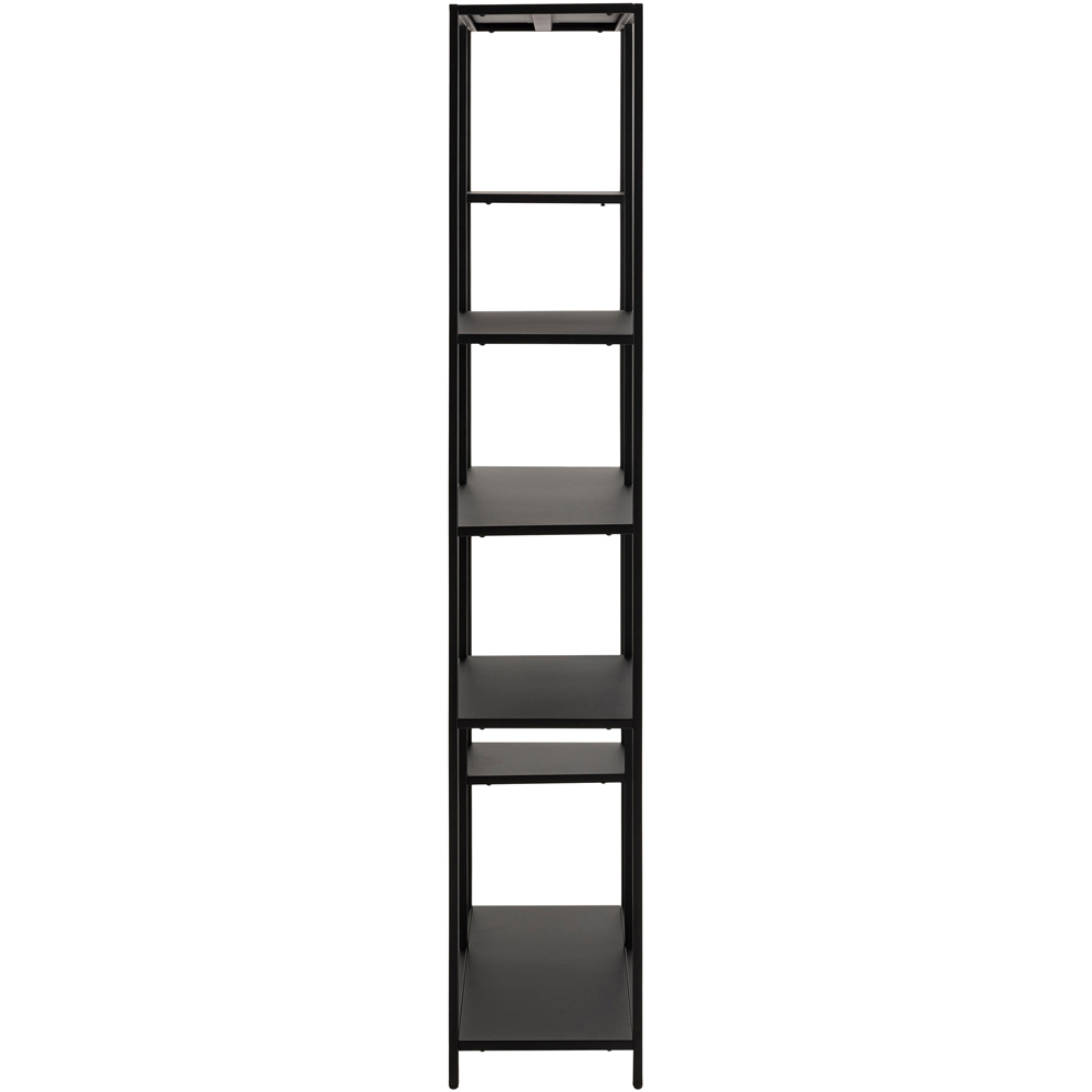Furniture To Go Newcastle Matt Black 6 Shelf Asymmetrical Bookcase Image 5