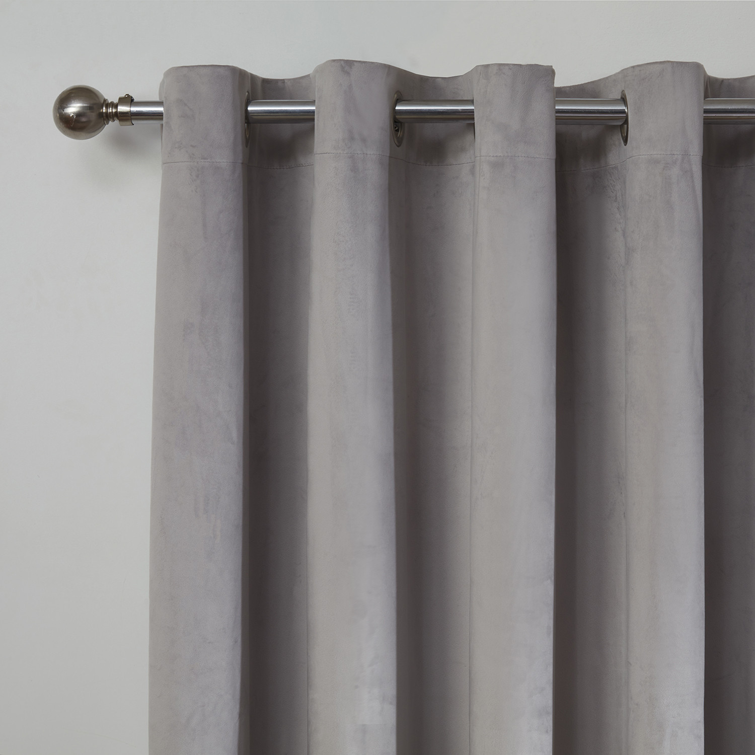 Divante Vermont Silver Velvet Blackout Curtain 229 x 229cm Image 3