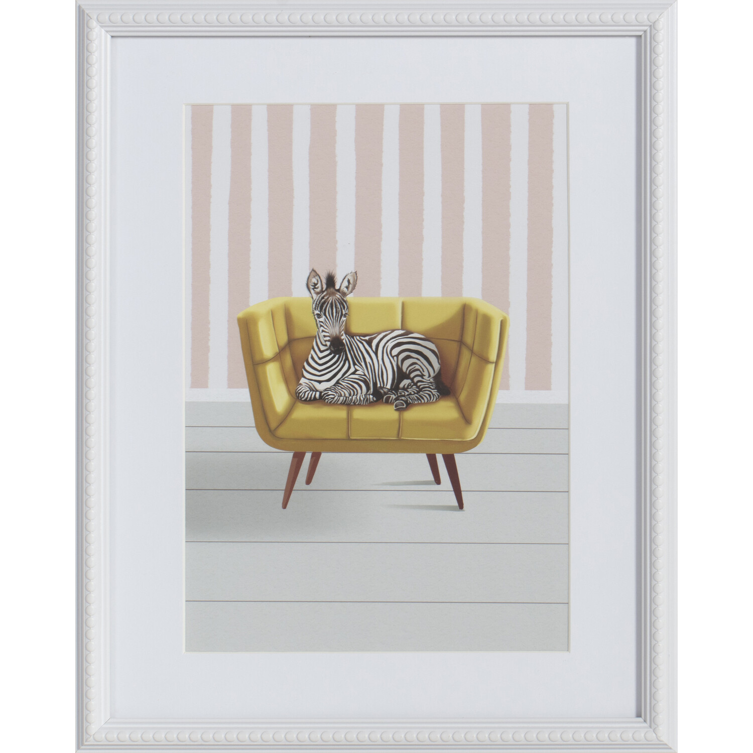 Relaxing Baby Animal Framed Print - White Image 3