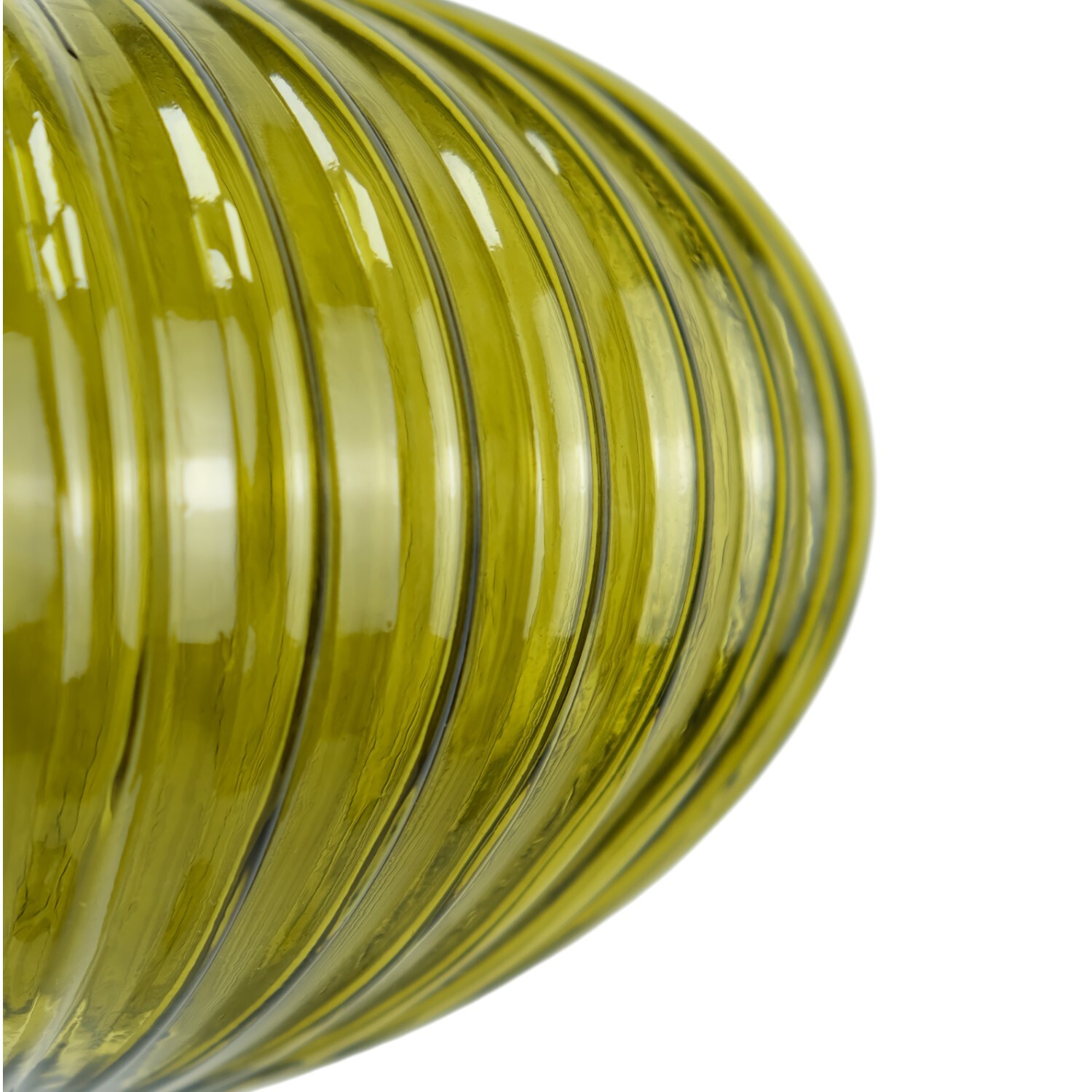 Ribbed Glass Pendant Green Image 7