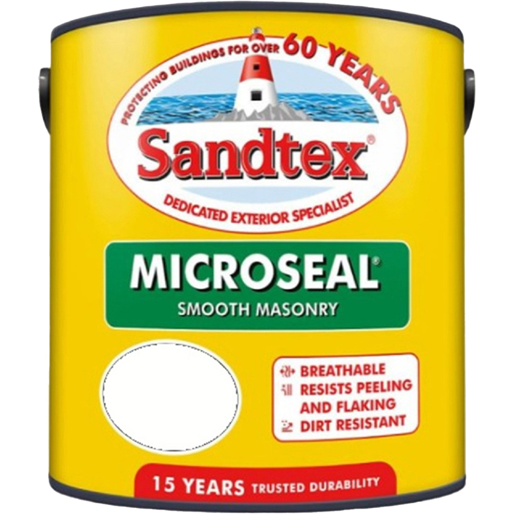 Sandtex Retail Mid Stone Microseal Masonry Paint 2.5L Image 2