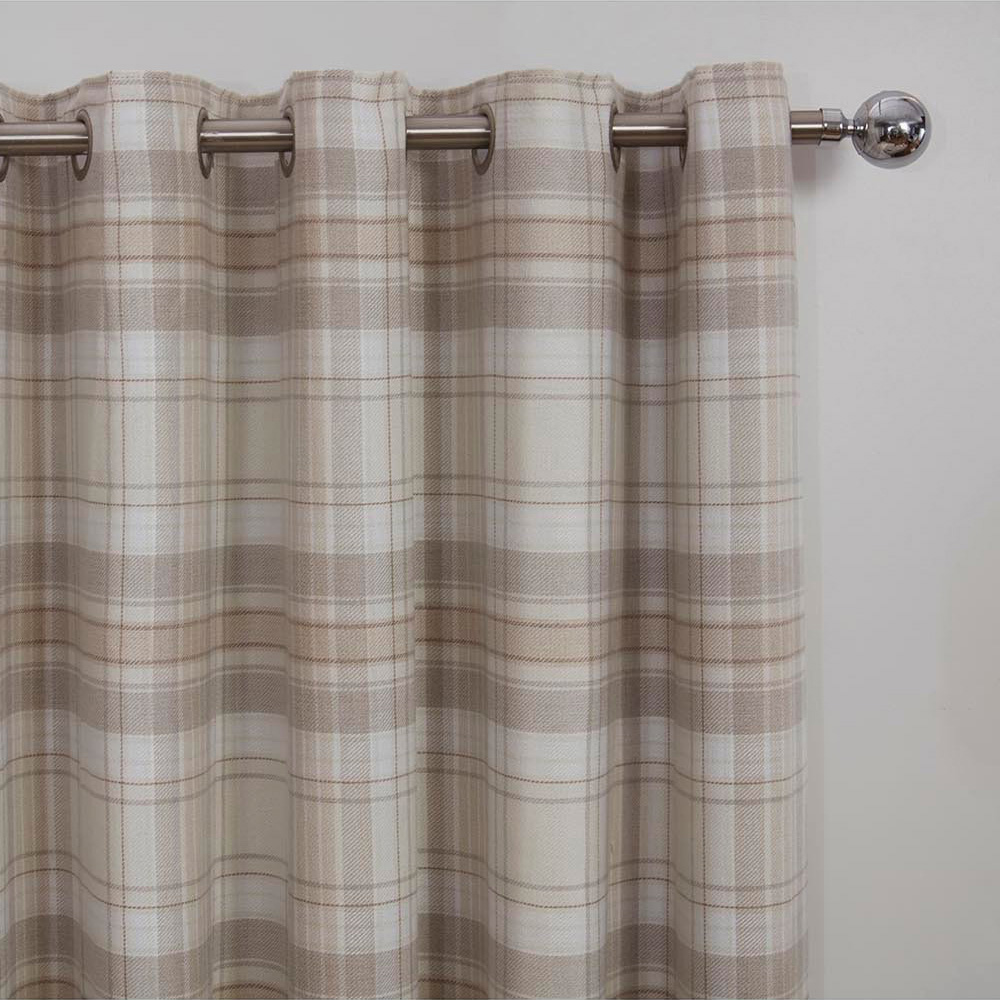 Divante Hatfield Natural Check Blackout Curtains 167 x 137cm Image 5