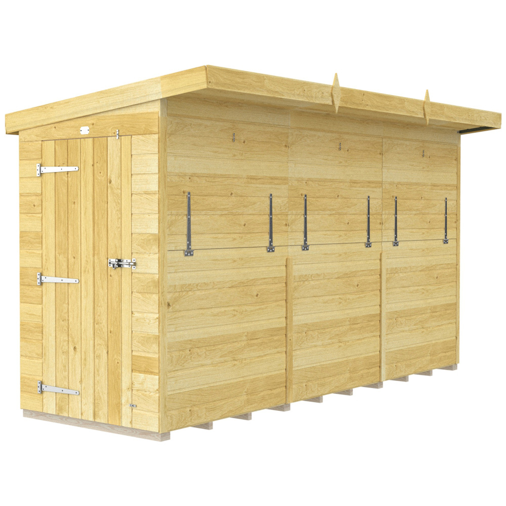 DIY Sheds 12 x 4ft Single Door Pressure Treated Tongue and Groove Timber Outdoor Bar Shed Image 3