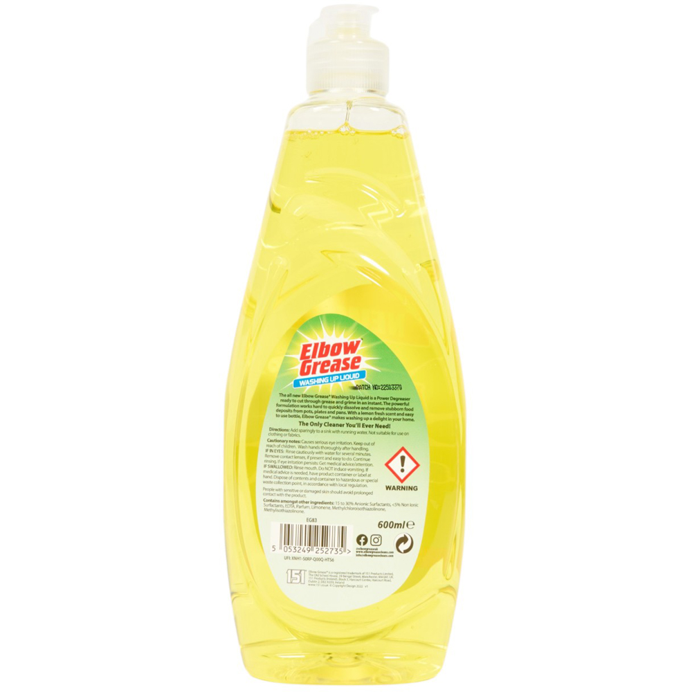 Elbow Grease Washing Up Liquid - Lemon Fresh Image 2