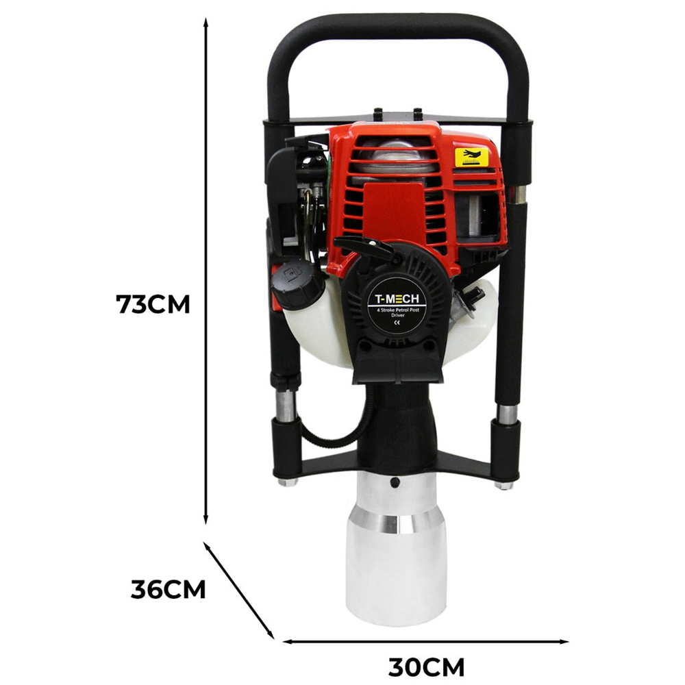 T-Mech 24811 4-Stroke Petrol Post Driver 120mm Image 5