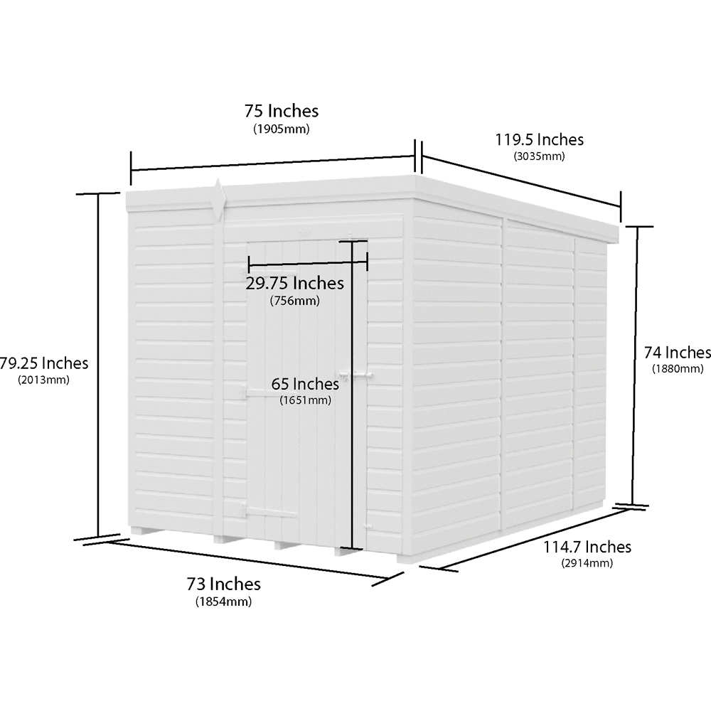 DIY Sheds Pent Garden Shed 6 x 10ft Image 3