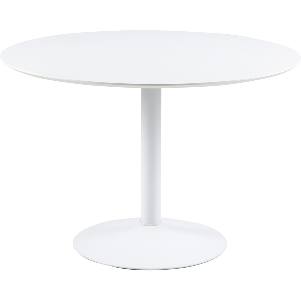 Furniture To Go Ibiza 4 Seater Round Dining Table with White Top and White Base Image 2