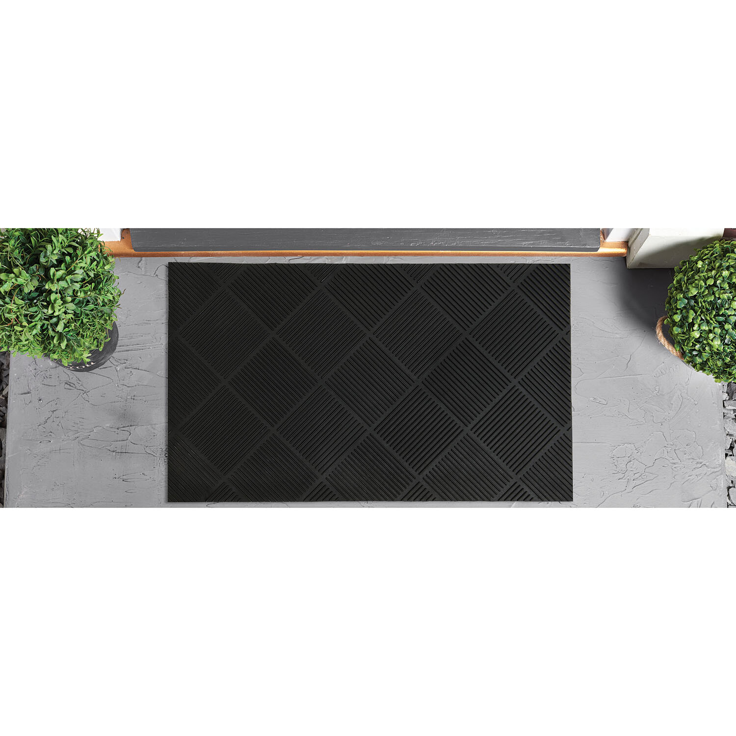 Embossed Rubber Mat - Black Image 2