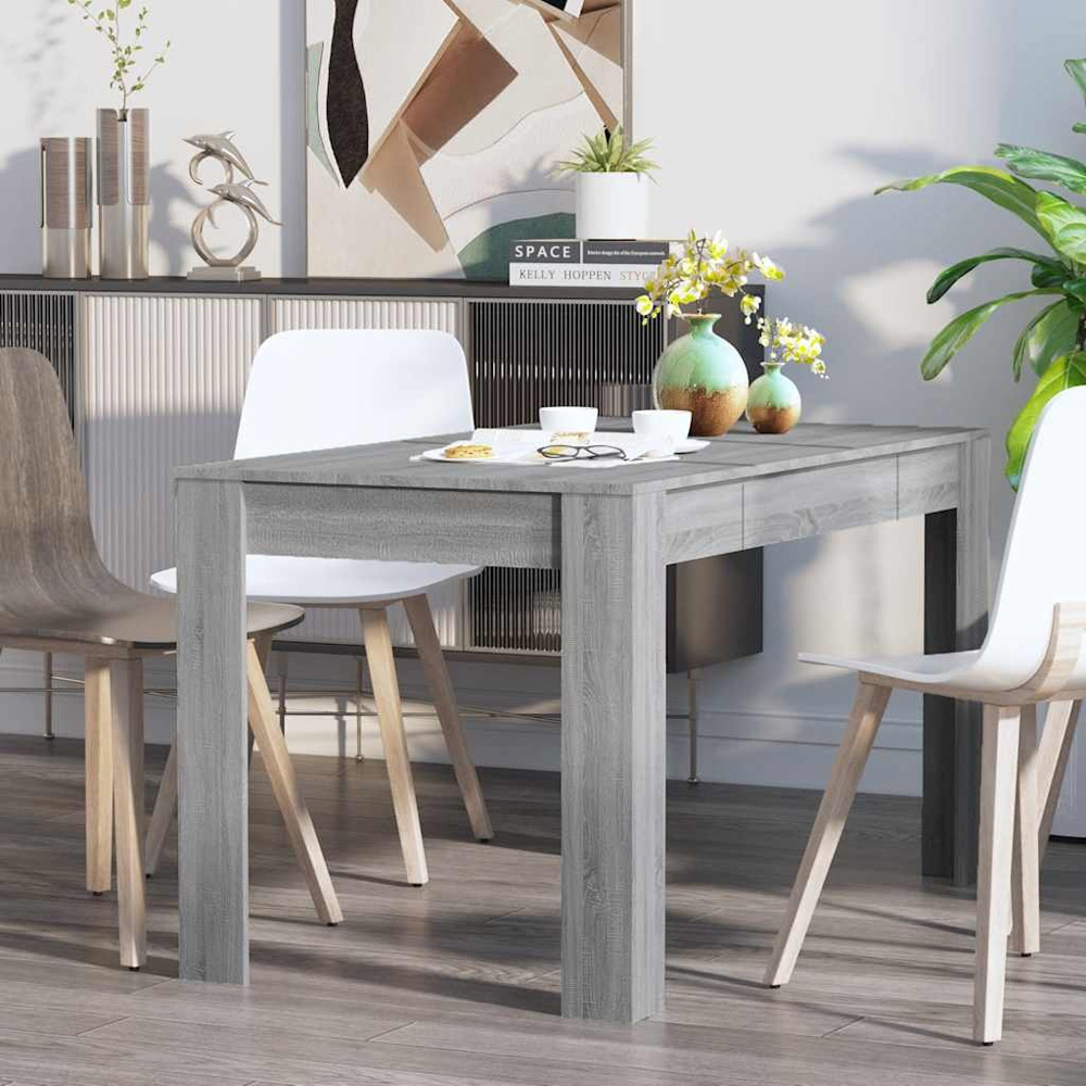 Walplus 6 Seater Dining Table Grey Sonoma Image 5