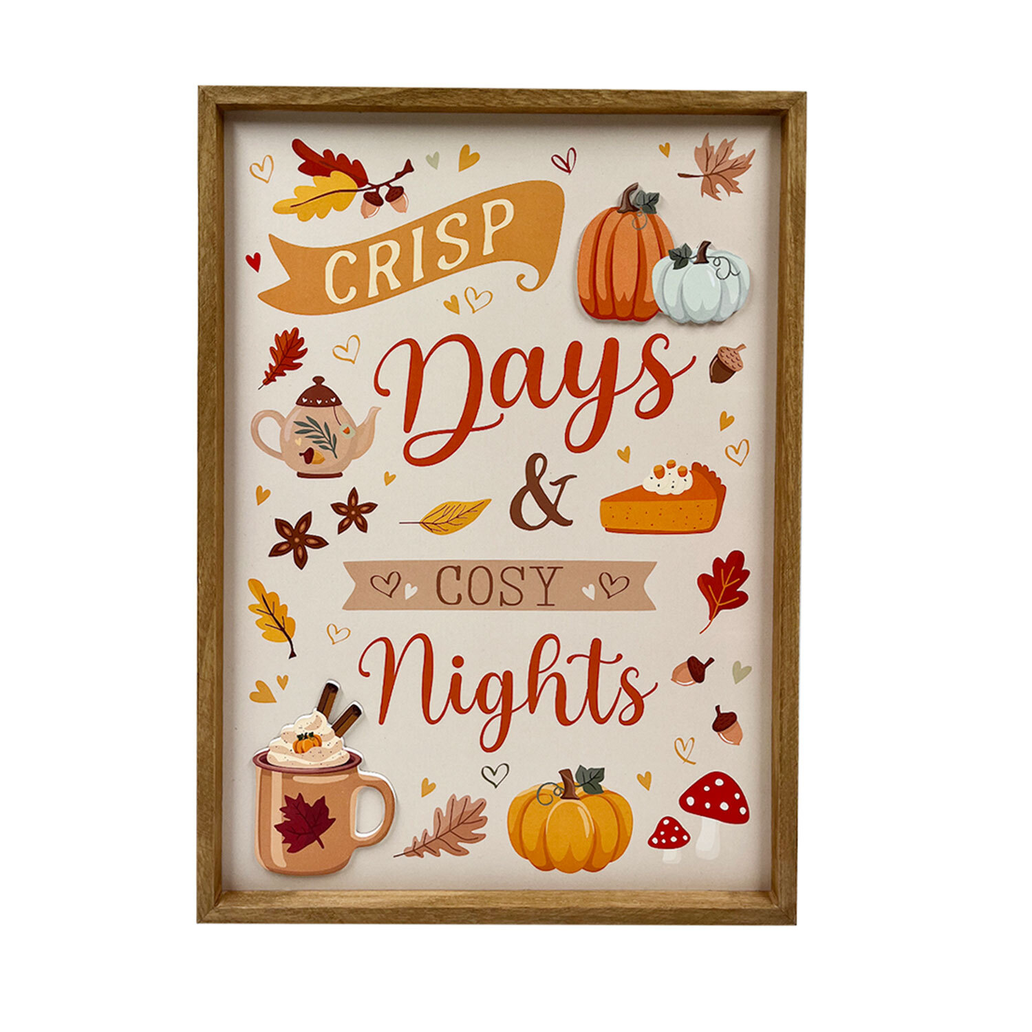 Cosy Autumn Sentiment Sign Multicolour Image 2