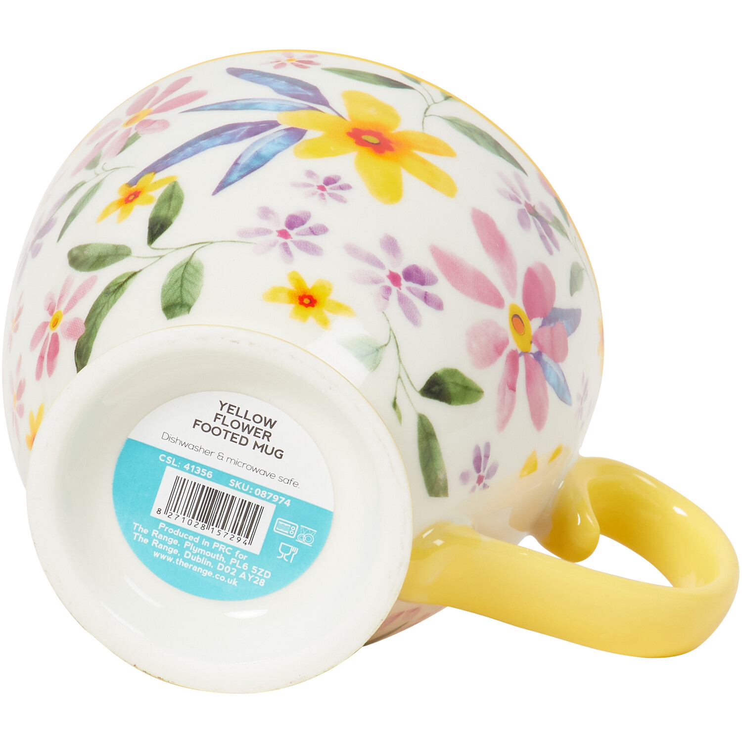 Flower Footed Mug - Yellow Image 4