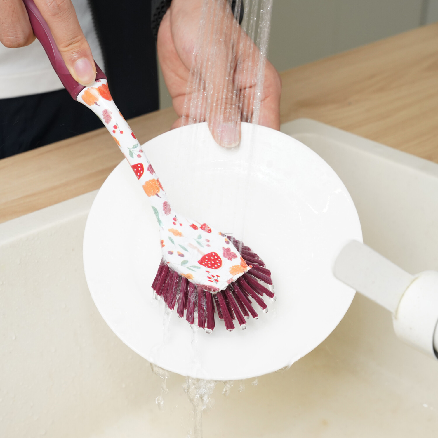 Autumn Pumpkin Dish Brush Brown Image 4