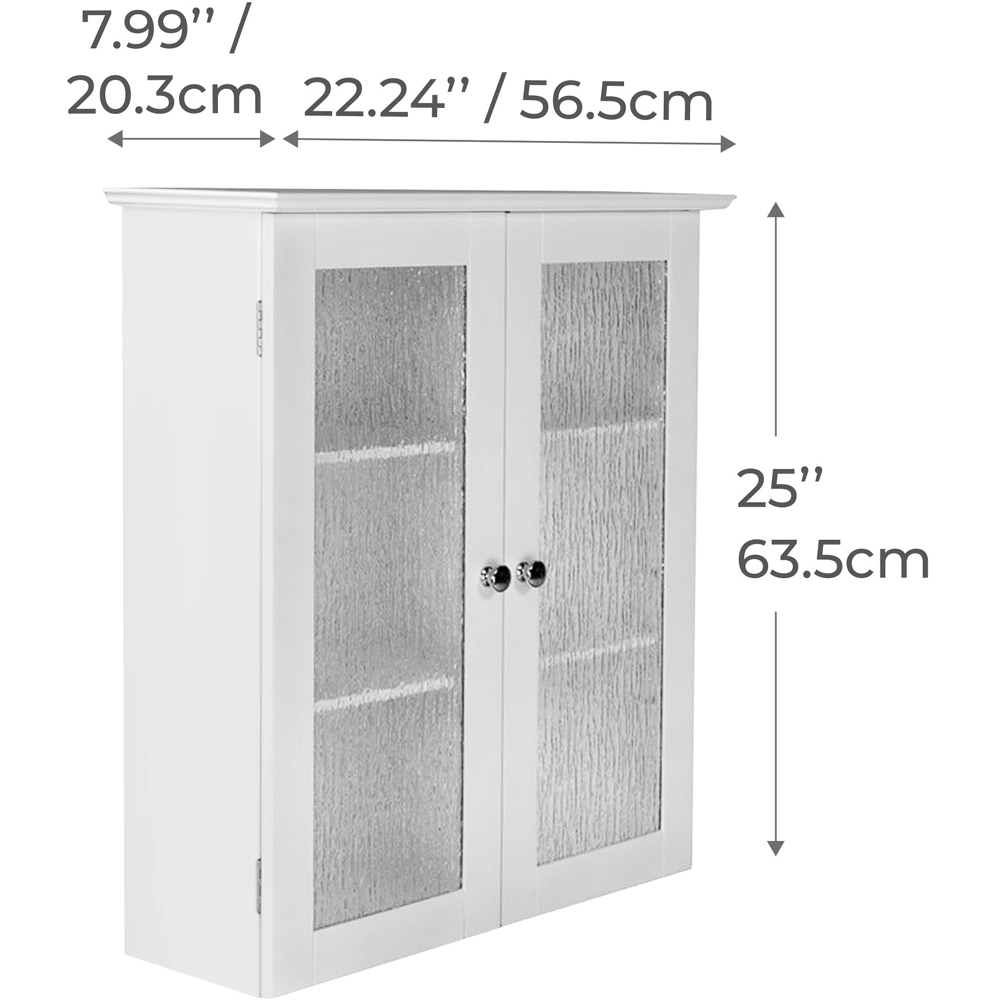 Teamson Home Connor 2 Door Glass Removable Wall Cabinet Image 8