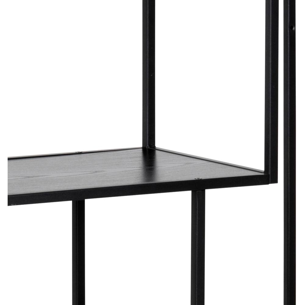 Furniture To Go Seaford Black 3 Shelf Metal Asymmetrical Bookcase Image 8