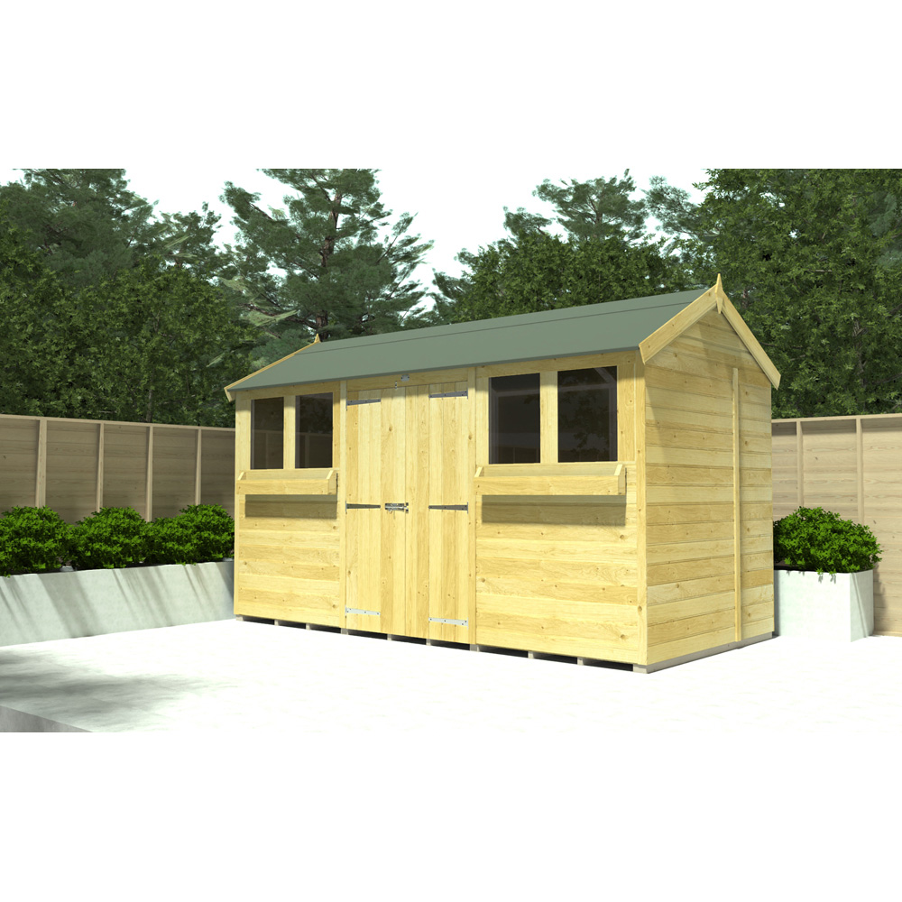 DIY Sheds 8 x 6ft Tongue and Groove Timber Apex Summer Garden Shed Image 2