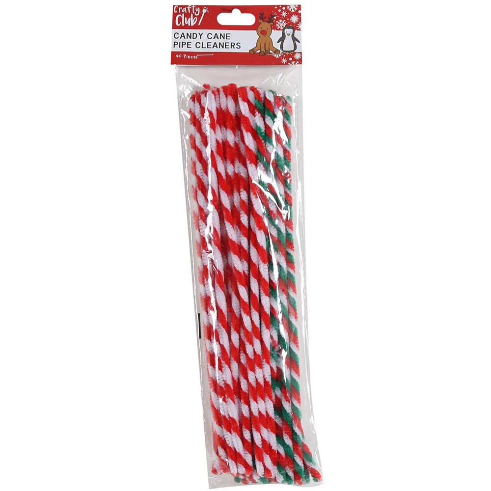 Crafty Club Candy Cane Pipe Cleaner 40 Pack Image