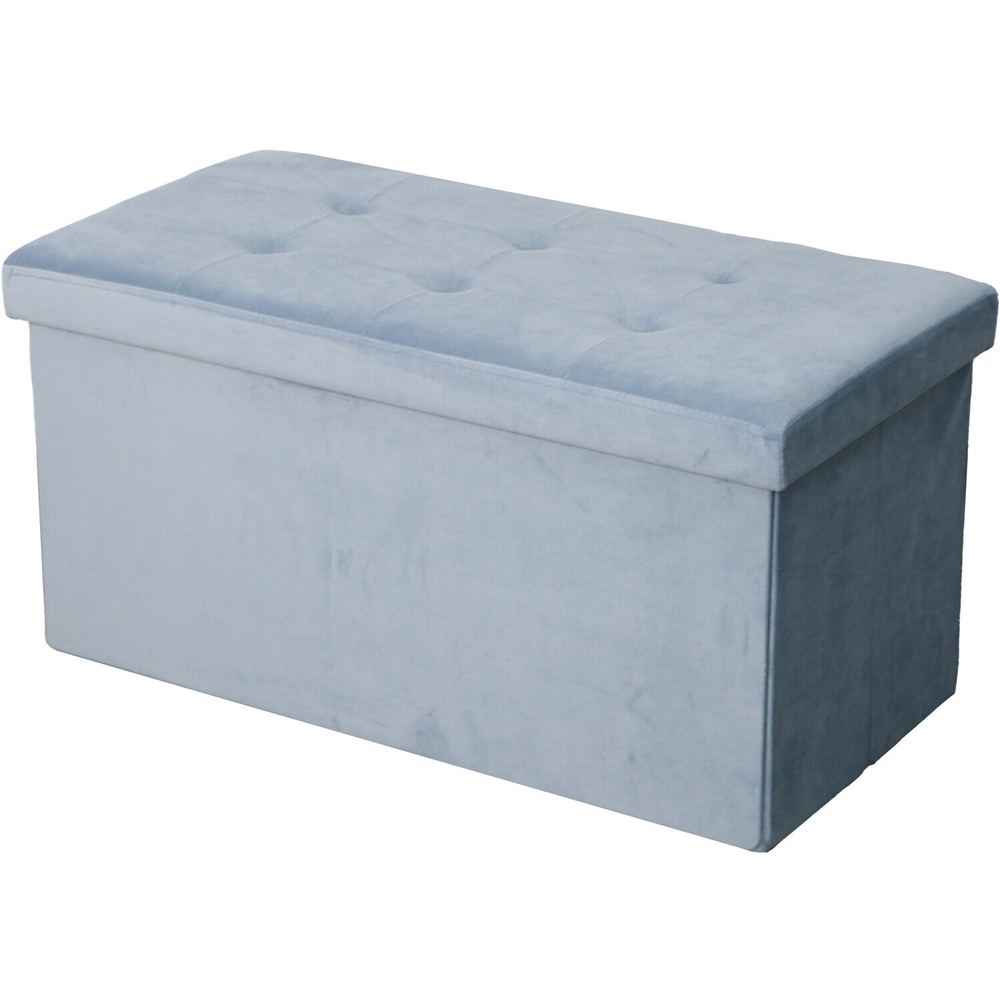 Seville Brushed Velvet Trunk - Blue Image 2