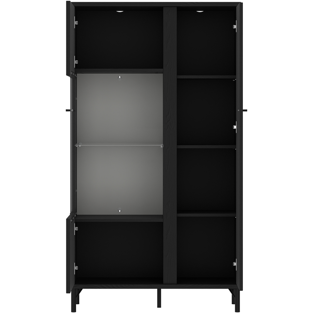 Furniture To Go Lusaka Black Graphite 2 Door Display Cabinet Image 3