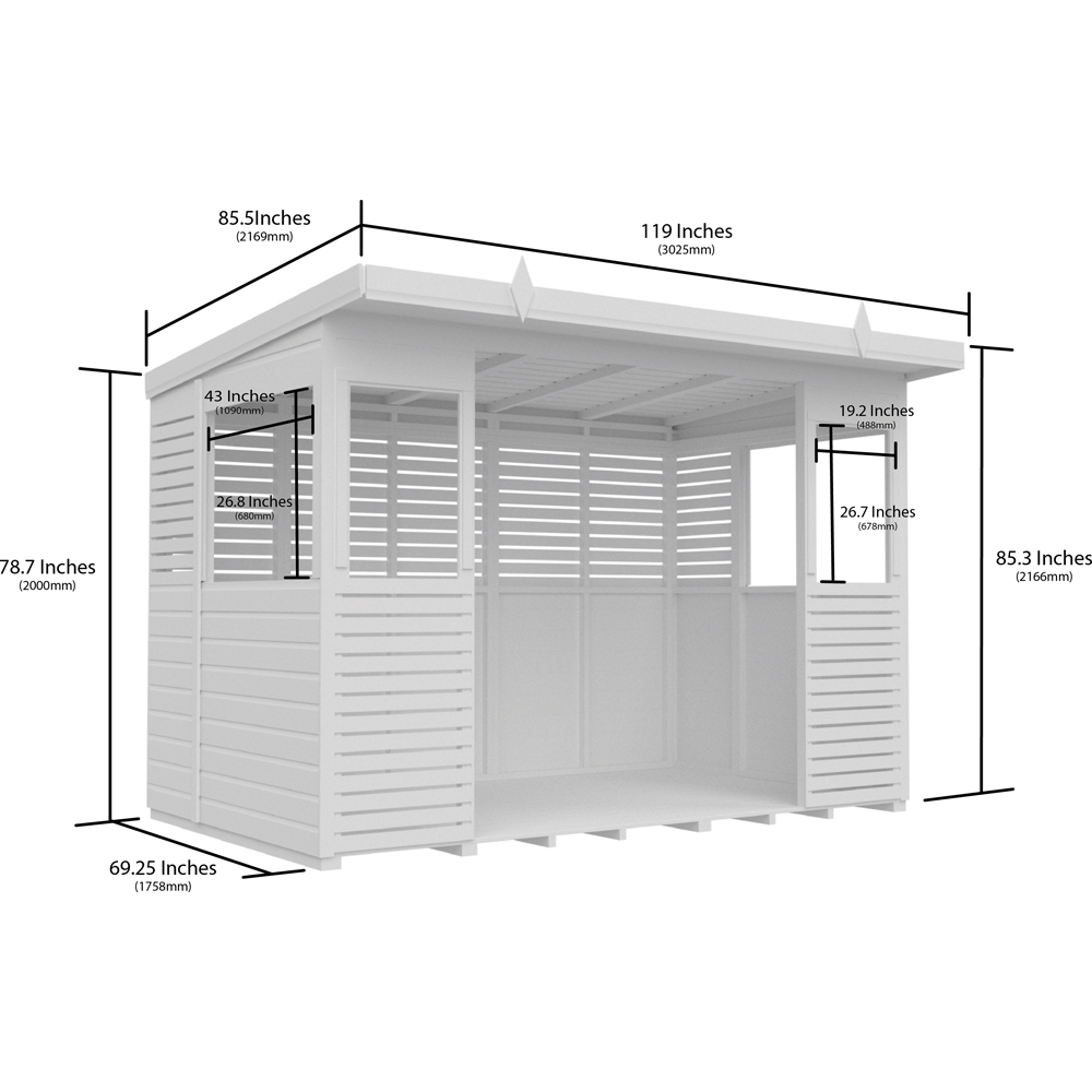 DIY Sheds 10 x 6ft Pressure Treated Tongue and Groove Timber Outdoor Kitchen Shelter Image 9