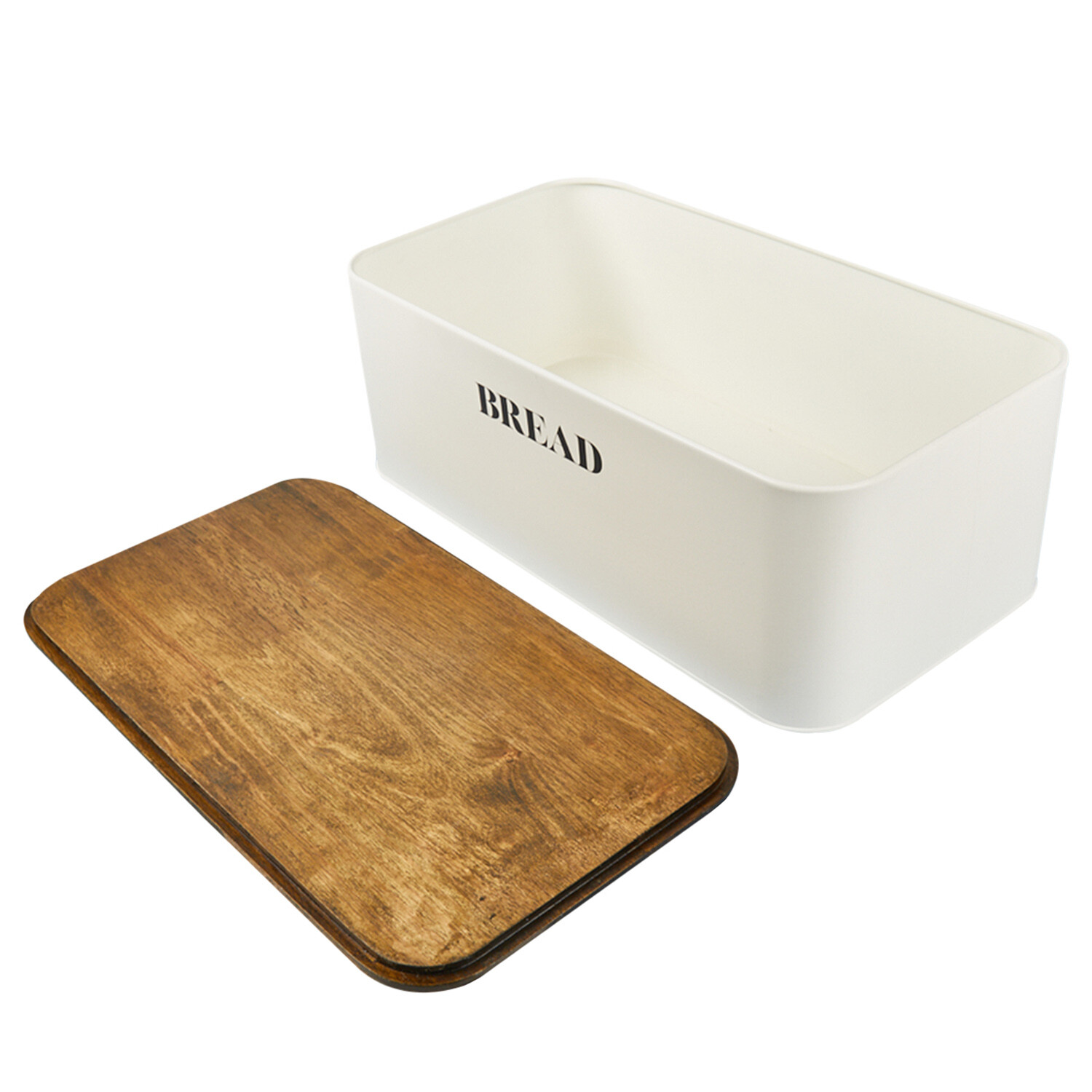 Sanctuary Rectangular Bread Bin - White Image 3