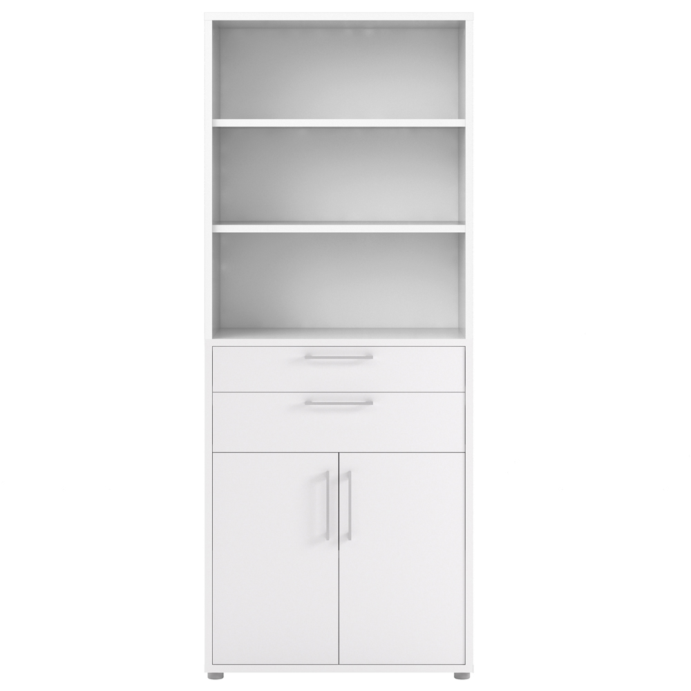 Furniture To Go Prima White 2 Door 2 Drawer 3 Shelf Bookcase Image 2