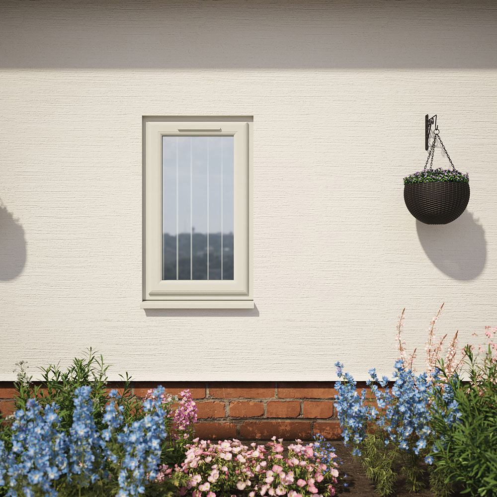 Crystal Agate and White LH Side Hung Obscure Triple Glazed Window 610 x 1040mm Image 5